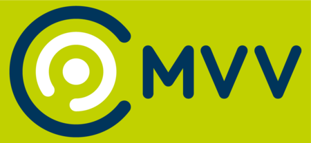Das Bild zeigt das Logo des MVV, Münchner Verkehrs- und Tarifverbund.