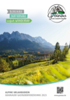 Titelseite vom Gastgeberverzeichnis Grainau: Schöner Ausblick im Sommer auf Wettersteinmassiv